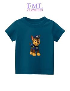 Kaos Anak Laki-Laki Tema Kartun PAW PATROL Chase - Desain Lucu & Bahan Katun PE Halus (2-10Tahun)
