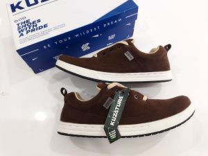 Kuzatura NC KZS 581 EVO - Sepatu Kets Sneakers Tali Casual Pria Warna Coklat