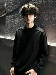 Deconstructed American Vintage Long Sleeve T-Shirt for Men Autumn