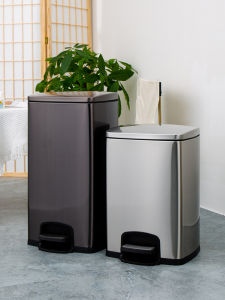 Large Capacity Stainless Steel Foot Pedal Trash Can