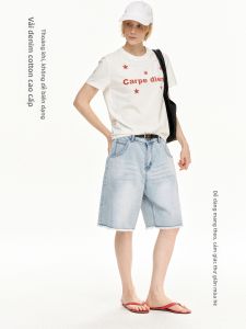 MADWITCH | Casual Loose Denim Shorts Straight Leg 5-inch