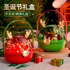 กล่องของขวัญแอปเปิ้ลคริสต์มาสที่สร้างสรรค์สำหรับวันพระประดิษฐานพระเยซูในคริสต์มาส