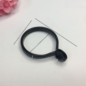 Thickened Plastic Roman Pole Curtain Rings Black White Open Circle Hooks Living Room Decorative Accessories Curtain Rings