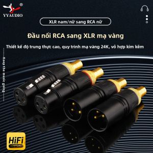Đầu Nối Cáp Âm Thanh Micro XLR 3 Chân Mạ Vàng Jack Cắm Loa Đực Cái Cáp Âm Thanh Chất Lượng Cao