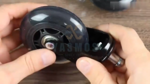 Heavy Duty Office Chair Wheels Replacement Rubber Chair casters For Hardwood Floors and Carpet Office Chair Caster Wheels 3 Inch Swivel Rubber 360 PU Roller for Wood Floor Computer Chair Universal Wheel