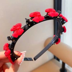 Cartoon Childrens Braided Hairband Korean Style Sweet Headband for Kid Fashion Girl Hair Accessories