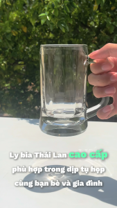 Ly Cốc Uống Bia Cỡ Vừa Dày Bền Bỉ Thủy Tinh Thái Lan Cao Cấp 355ML Ocean P00840