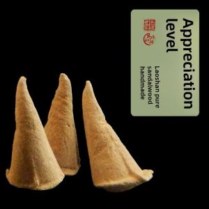Handmade Old Mountain Sandalwood Tower Appreciation Grade Pure Sandalwood Cone Incense for Home Use Aromatherapy Sachet