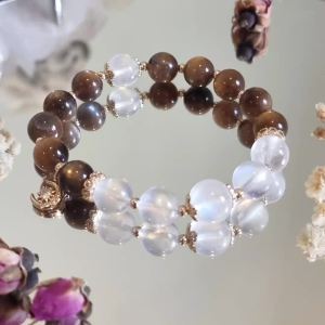[NO COD] Sun & Moon Synergy: Sunstone & Moonstone Bracelet - Self-Empowerment Yin-Yang Balance & Inner Strength
