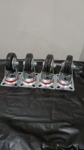 4 pcs Roda Caster Hidup 3 Inci Hitam Roda Etalase AB|MK031