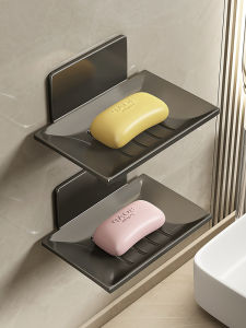 ช่องเก็บสบู่ติดผนังในห้องน้ำแบบไม่ต้องเจาะ ชั้นวางของ เคสหอม กระดานล้างมือ ช่องเก็บสบู่แบบติดผนัง