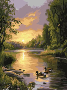 Kayou | DIY Paint By Numbers Landscape Oil Painting By Numbers Sunset Handmade Gift  Home Decor New Arrivals