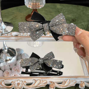 Elegant High-Definition Butterfly Knot Banana Clip Fashionable Vertical Hair Clip Stylish High Ponytail Versatile Hair Claw