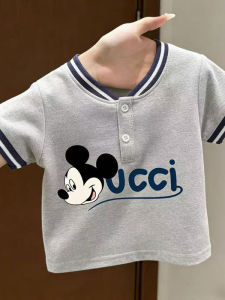 Mickey Letter Printed Stylish Short Sleeve T-shirt