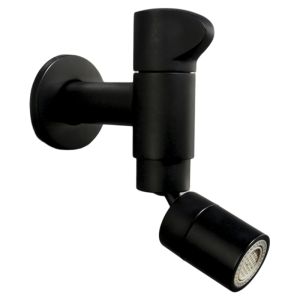 BANGPU | Gun Gray Full Copper Single Cold Wall-Mounted Swivel Faucet for Balcony Bathroom