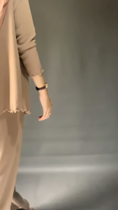 Setelan Rib Knit Wanita Lengan 7/8 Celana Panjang Baju Atasan Setelan Wanita Dewasa Polos Oneset Ribb knit jumbo wanita kekinian