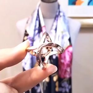 Nút Cài Khăn Khuy Gài Khăn Lụa Quàng Cổ Hợp Kim Cao Cấp Thiết Kế Sang Trọng - Mã CK001