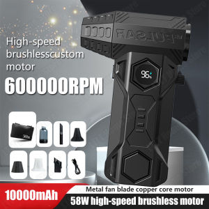 Mini Turbo Jet Fan 600000RPM Electric Air Duster with Light Air Blower Handheld Duct Fan for Computer Keyboard Outdoors Car Home