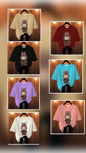 GET FASHION - KAOS LABUBU THE MONSTER KAOS OVERSIZE T SHIRT COTTON COMBED KAOS JUMBO BLUS