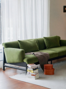 Ziinlife | Ghế Sofa Vải Nhung Xanh Đèn Đầy Phong Cách Pháp Cổ Điển
