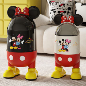 Large Size Creative Trash Can for Living Room And Kitchen Home Use High Value Luxury New Model Covered Paper Basket