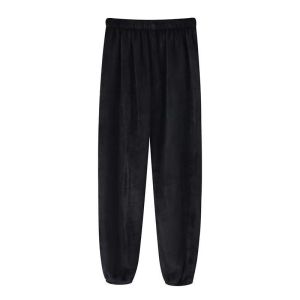 กางเกงลำลองผ้าขนแกะทรงหลวมสำหรับใส่ไปเที่ยวกลางแจ้งในฤดูหนาว กางเกงขายาวทรงหลวมสำหรับใส่ลำลองสำหรับผู้หญิง