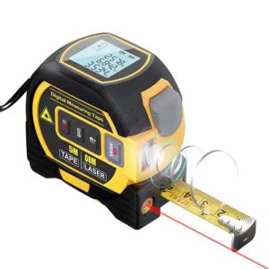 Máy Đo Khoảng Cách Laser 3 Trong 1 Thước Dây Màn Hình LCD Có Đèn Nền Thiết Bị Đo Lường Xây Dựng Dụng Cụ Điện Tử Kèm Pin