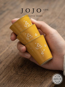 Modern Simple Style Ceramic Tea Cup Set Single Owner Cup for Gongfu Tea Drinking Vintage Atmosphere Home Dining Tableware