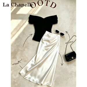 La Chapelle | Icy White Satin Half Skirt