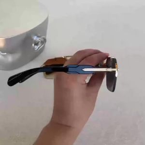 Kính Mát Phi Công Cỡ Lớn Phong Cách Steampunk Chống Tia UV400 Thiết Kế Khung Đôi Thời Trang Khung Kim Loại Không Viền Dành Cho Nam Kiểu Dáng 2025