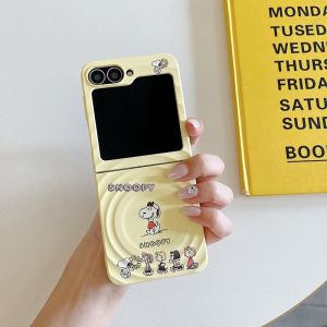 เคสโทรศัพท์สตูดิโอโดมิโน่สัตว์น่ารักแบบพับได้ MagSafe ดูดซับสีสันสดใสสำหรับ Samsung ZFlip7 ZFlip6/5 ZFlip4/3 W25 Flip ดีไซน์น่ารักสำหรับผู้หญิง