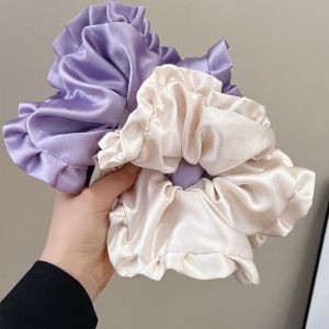 ยางรัดผมผ้าไหมเกาหลีแบบใหม่ขนาดใหญ่ สไตล์บัลเล่ต์ ดอกไม้ผูกผม แหวนรัดผมนุ่มรูปเมฆแบบใหม่