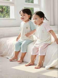 SHI YUE JIE JING | Ecosoft Baby Boy and Girl Short Sleeve and Shorts Home Clothing Set