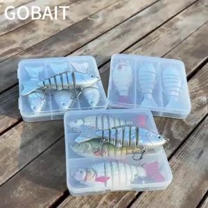 Bộ Mồi Câu Giả GOBAIT 18g 10cm Nhiều Khớp Nối Chìm Có Tiếng Kêu Kèm Móc Câu Ba Ngạnh Dành Cho Câu Cá Chép Hộp Dụng Cụ Câu Cá.