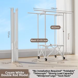 Hotata | Adjustable Foldable Indoor Clothes Drying Rack