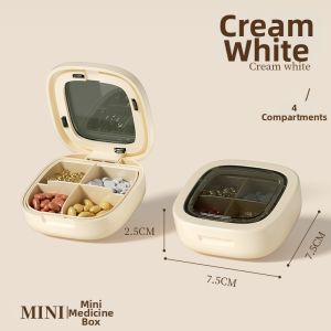 Vilscijon | Portable Medicine Organizer with Sealed Compartments for Daily and Weekly Use