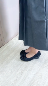 Viditi Elya | Shoes | Sepatu Import Wanita | Kerja | Kuliah | Wedges | Hitam