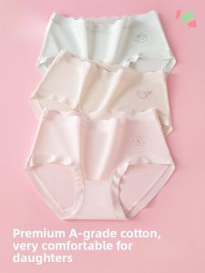 MiiOW | Girls Cotton Underwear Triangle Panties Anti-Bacterial Comfortable Mid-Waist Briefs For Children Teens And Tweens Sweet Style