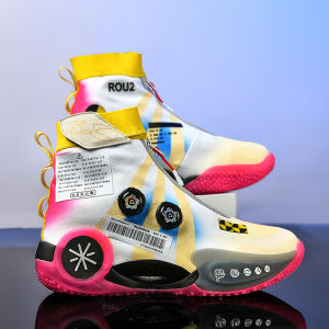 เสริมสวยผู้ชายแสดงอากาศกันกระแทกลื่นสวมใส่รองเท้ากีฬายิมฝึกอบรมแข็งแรงบาสเกตบอลรองเท้าผ้าใบสำหรับผู้หญิง