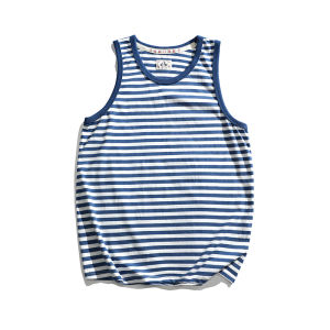 Áo Thủy Thủ Thời Đại Cổ Điển Áo Ba Lỗ Không Tay Kẻ Sọc Xanh Trắng Áo Lót Thể Thao Sức Sống Thanh Xuân Mẫu Mới Mùa Hè Rộng Rãi Cho Nam