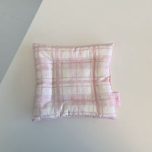 Ins Style Pink and White Checkered Coaster Data Cable Organizer Shooting Prop