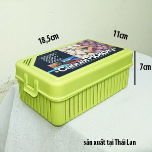 Hộp nhựa có khe thoáng khí nắp khóa cài dùng đựng hành tỏi ớt. Sx tại Thái Lan. 185x11x7cm. TL5138