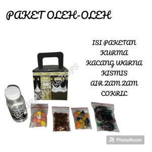 PAKET OLEH OLEH HAJI DAN UMROH DUS KABAH PUTIH /HITAM1 PCS HAMPERS MAKANAN KACANG ARAB MANIS BOK KABAH