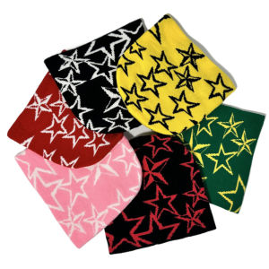 New five-pointed star hat autumn and winter fashion all matching woolen hat autumn and winter winterproof warm knit hat