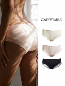 GAINREEL | Breathable Lace Comfort Cotton Crotch Panties 3 Pieces