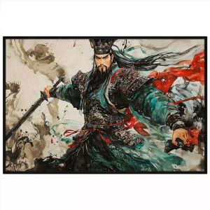 Tranh chân dung tướng quân cổ trang. Tranh treo tường dán tường sơn dầu canvas CGI-1657