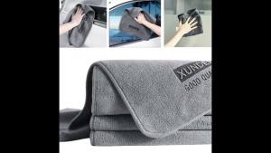 1/4PCS Grey Microfiber Car Cleaning Towel Lint-Free Scratch-Free Ultra Absorbent for Auto Detailing