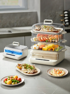 Bear | Multifunctional Large Capacity Stainless Steel Electric Steamer