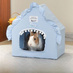 Four Seasons Universal Rabbit Tent House Bottomless Pet Sleeping Shelter for Pig Dragon Cat Guinea Pig Hedgehog Avoidance Nest