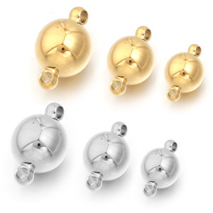 2pcs/lot Stainless Steel Strong Magnetic Clasps Ball Shape End Buckle Connectors For DIY Bracelet Necklace Jewelry Accessories